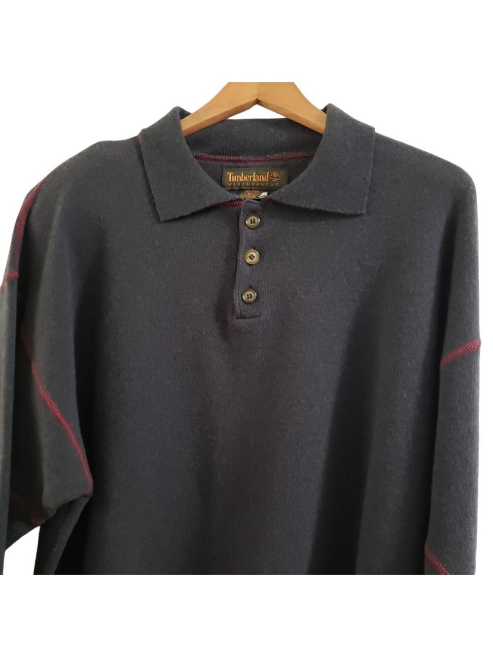 90sTimberland WeatherGear Wool and Cotton Mens Sweater Italy Long Sleeve